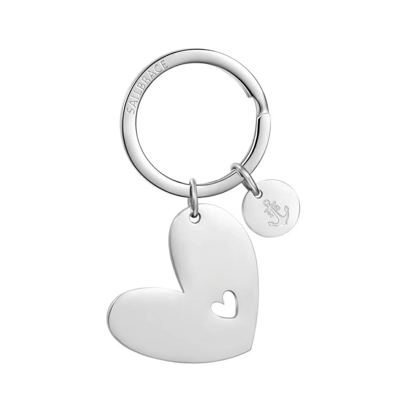 Portachiavi Heart - Sailbrace - Acciaio Silver