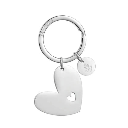 Portachiavi Heart - Sailbrace - Acciaio Silver