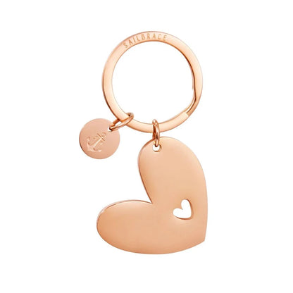 Portachiavi Heart - Sailbrace - Acciaio PVD Oro Rosa