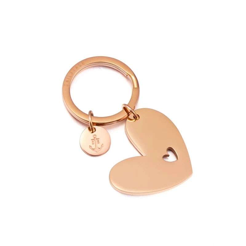 Portachiavi Heart - Sailbrace - Acciaio PVD Oro Rosa
