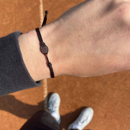 Bracciale Racchetta Tennis - Sailbrace - Acciaio PVD Nero