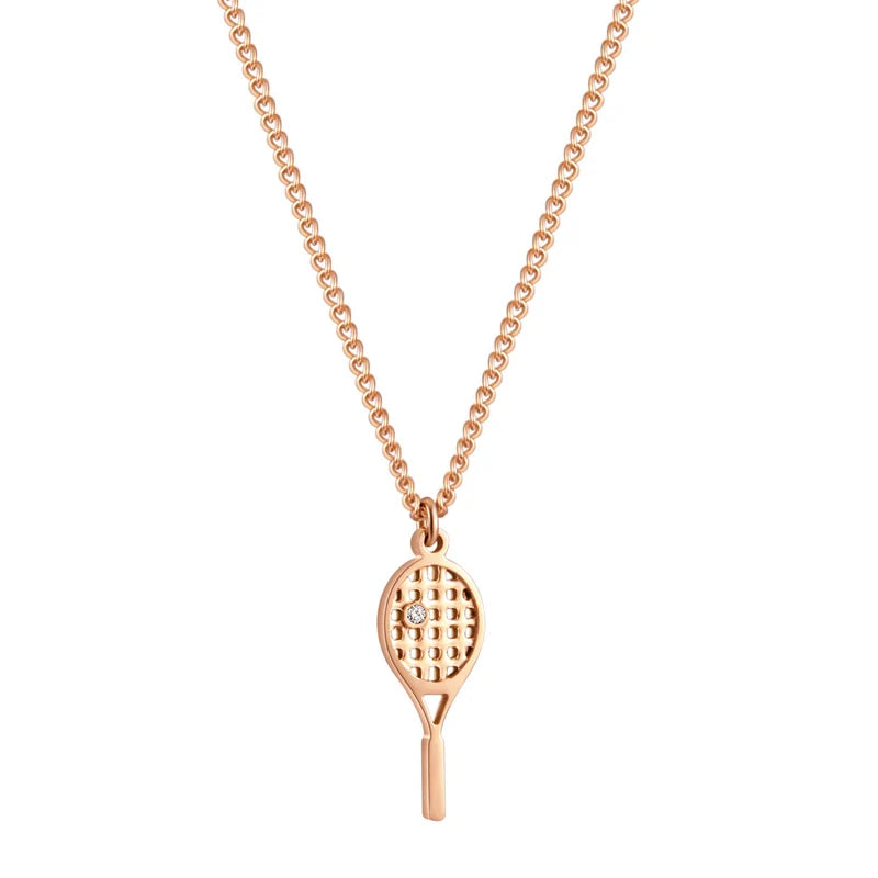 Collana Racchetta Tennis - Sailbrace - Acciaio PVD Oro Rosa