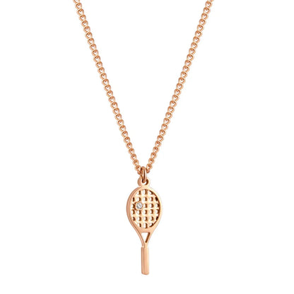 Collana Racchetta Tennis - Sailbrace - Acciaio PVD Oro Rosa