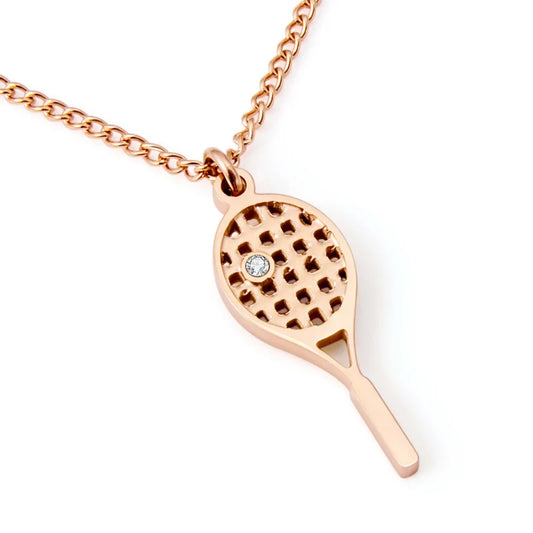 Collana Racchetta Tennis - Sailbrace - Acciaio PVD Oro Rosa