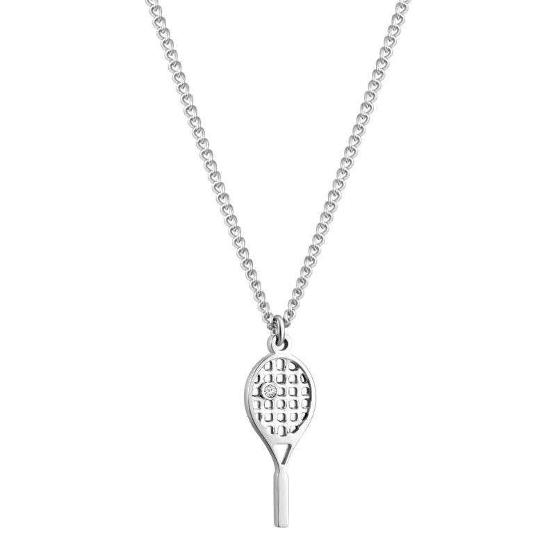 Collana Racchetta Tennis - Sailbrace - Acciaio Silver