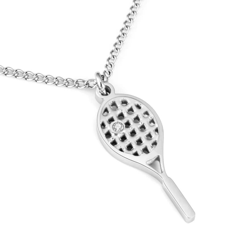 Collana Racchetta Tennis - Sailbrace - Acciaio Silver