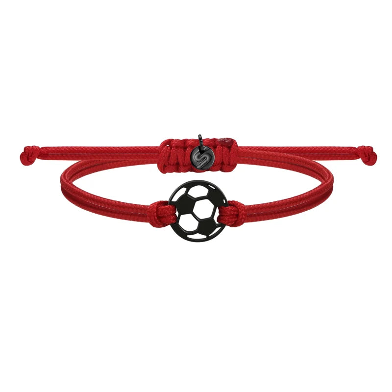 Bracciale Kids Pallone Calcio - Sailbrace - Acciaio PVD Nero