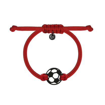 Bracciale Kids Pallone Calcio - Sailbrace - Acciaio PVD Nero
