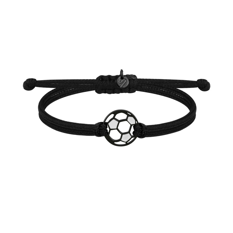 Bracciale Kids Pallone Calcio - Sailbrace - Acciaio PVD Nero