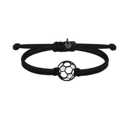 Bracciale Kids Pallone Calcio - Sailbrace - Acciaio PVD Nero