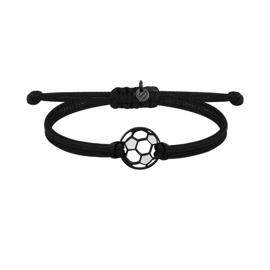 Bracciale Kids Pallone Calcio - Sailbrace - Acciaio PVD Nero