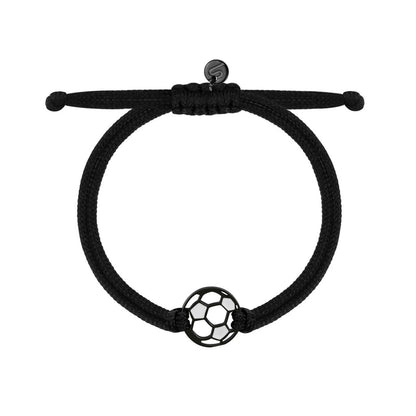 Bracciale Kids Pallone Calcio - Sailbrace - Acciaio PVD Nero