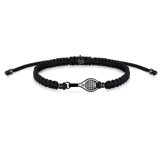 Bracciale Racchetta Tennis - Sailbrace - Acciaio PVD Nero