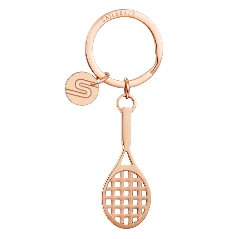 Portachiavi Racchetta Tennis - Sailbrace - Acciaio PVD Oro Rosa