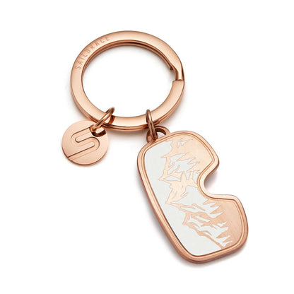 Portachiavi Adventure Snow - Sailbrace - Acciaio PVD Oro Rosa