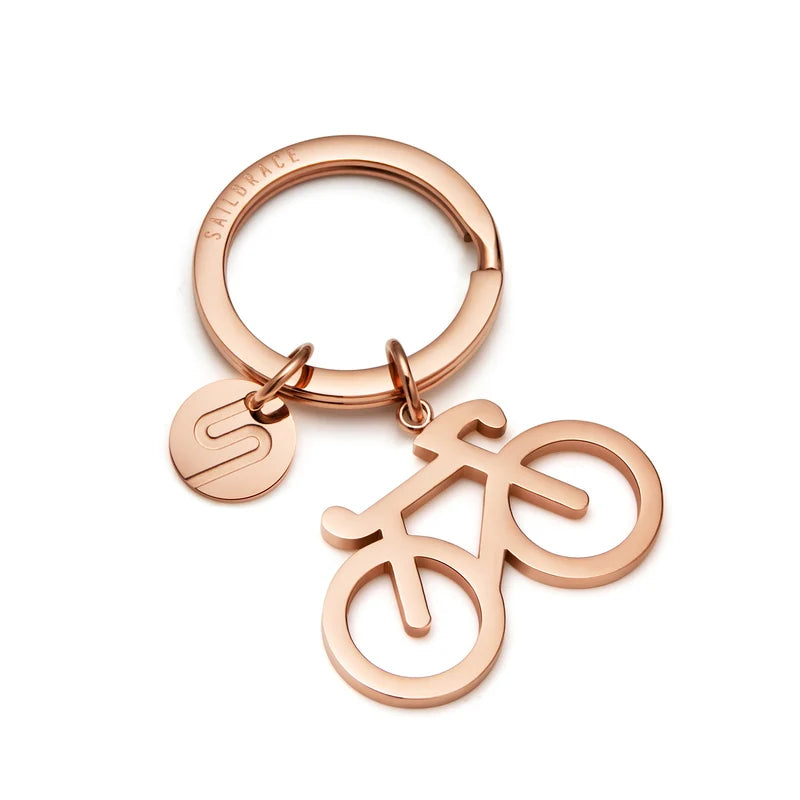 Portachiavi Bike Ciclismo - Sailbrace - Acciaio PVD Oro Rosa