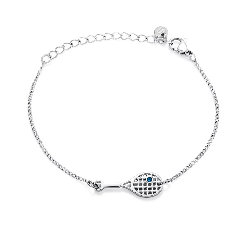 Bracciale Racchetta Tennis - Sailbrace - Acciaio Silver