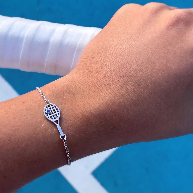 Bracciale Racchetta Tennis - Sailbrace - Acciaio Silver
