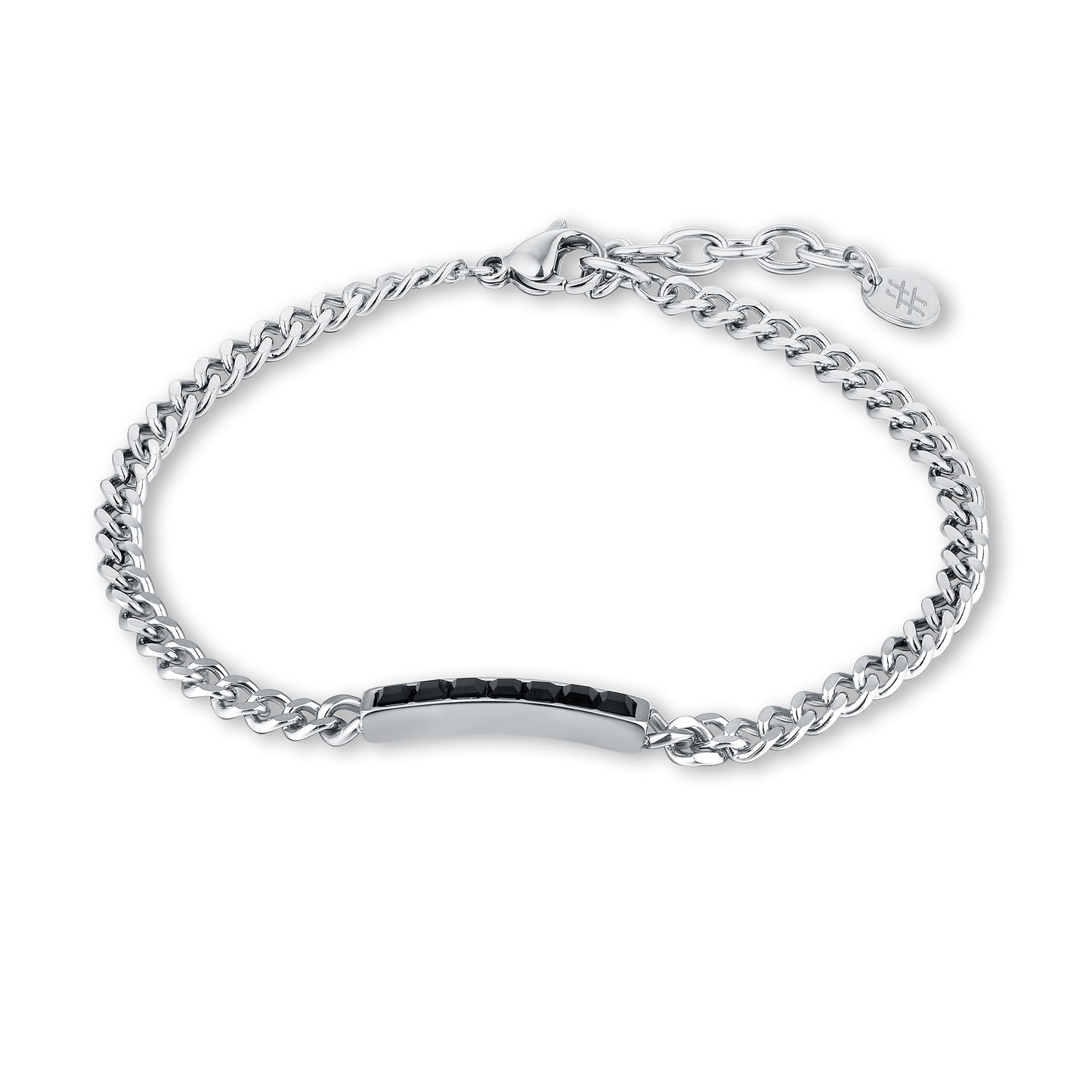 Bracciale Targa Cristalli Neri - Metropolis – #BrandGioielli