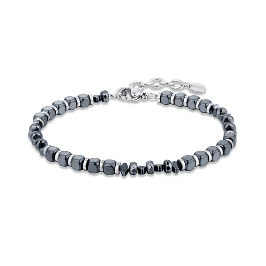 Bracciale Ematite Cubica e Sfaccettata - Metropolis – #BrandGioielli