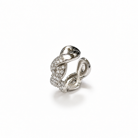 Orecchino Ear Cuff Infinity in Acciaio