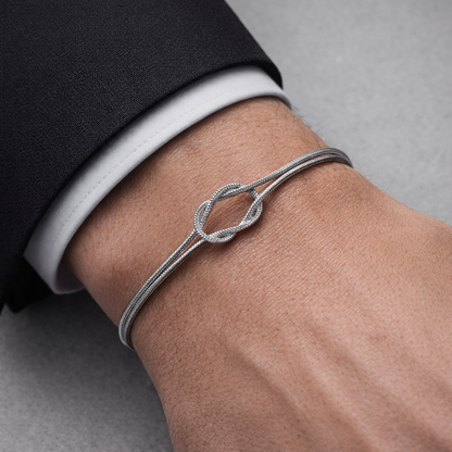 Bracciale Nodo in Acciaio - Kuma Gioielli