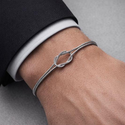 Bracciale Nodo in Acciaio - Kuma Gioielli