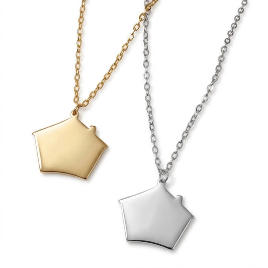Collana Home in Acciaio Personalizzabile