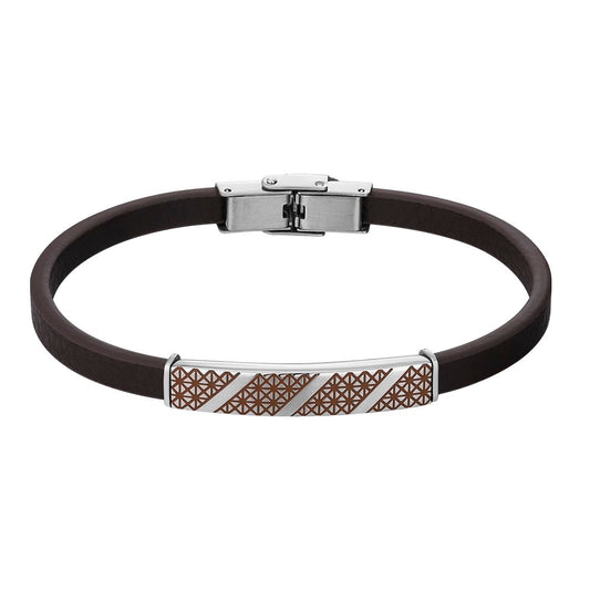 Bracciale FOR YOU Jewels - MAN STEEL – Acciaio/Ecopelle