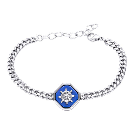 Bracciale FOR YOU Jewels - MAN STEEL – Lapis/Timone
