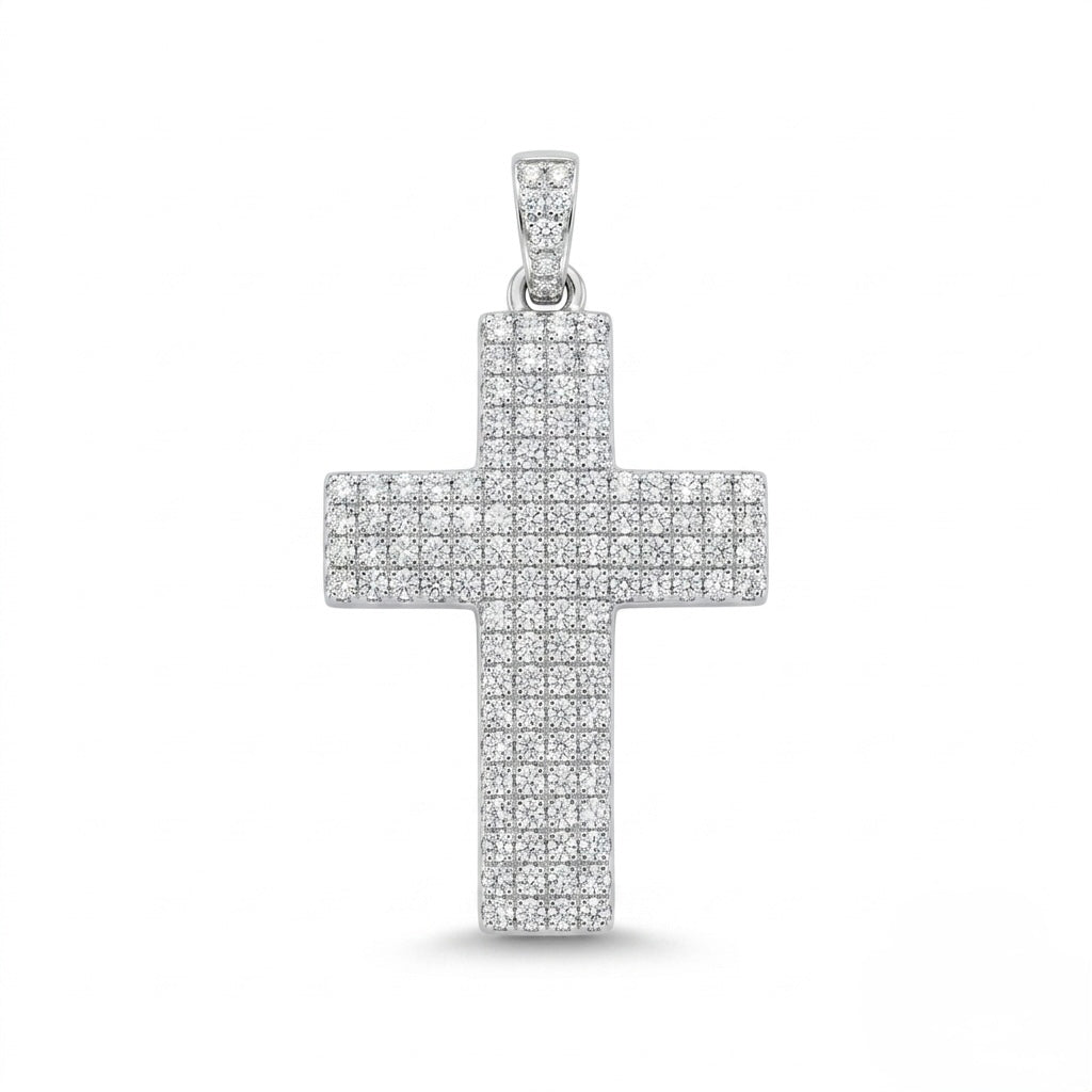 Pendente Croce Zirconata in Argento 925