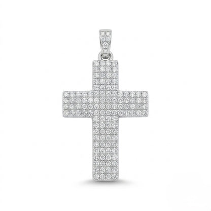 Pendente Croce Zirconata in Argento 925