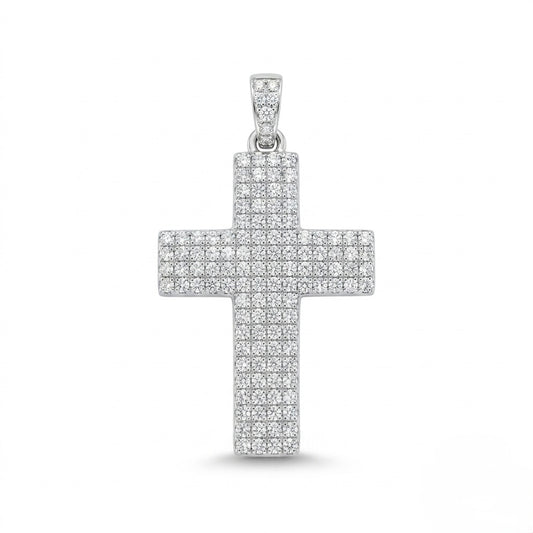 Pendente Croce Zirconata in Argento 925