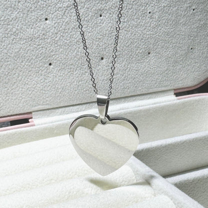 Collana in Acciaio con pendente a Cuore Personalizzabile