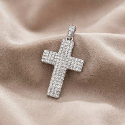 Pendente Croce Zirconata in Argento 925