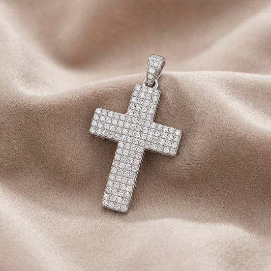 Pendente Croce Zirconata in Argento 925