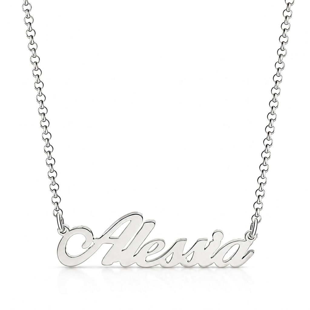 Collana con Nome Personalizzabile in Argento 925 Rodiato