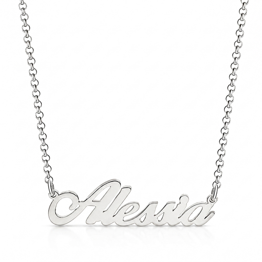 Collana con Nome Personalizzabile in Argento 925 Rodiato