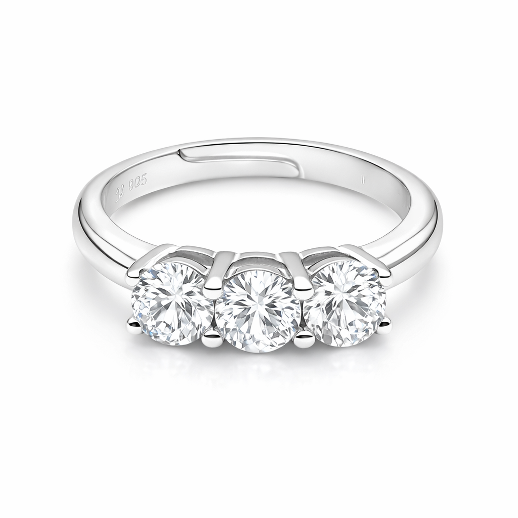 Anello Trilogy Regolabile in Argento 925
