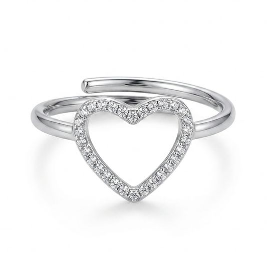 Anello Cuore in Acciaio