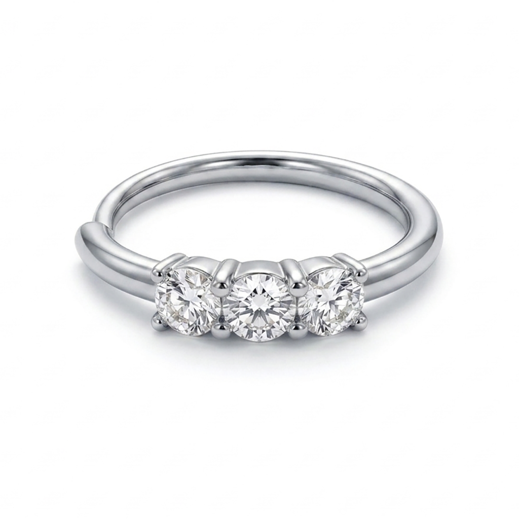 Anello Trilogy da 3mm in Acciaio