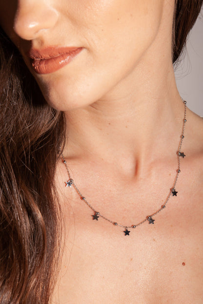 Collana Con Stelline Pendenti Acciaio - Stardust - #BrandGioielli