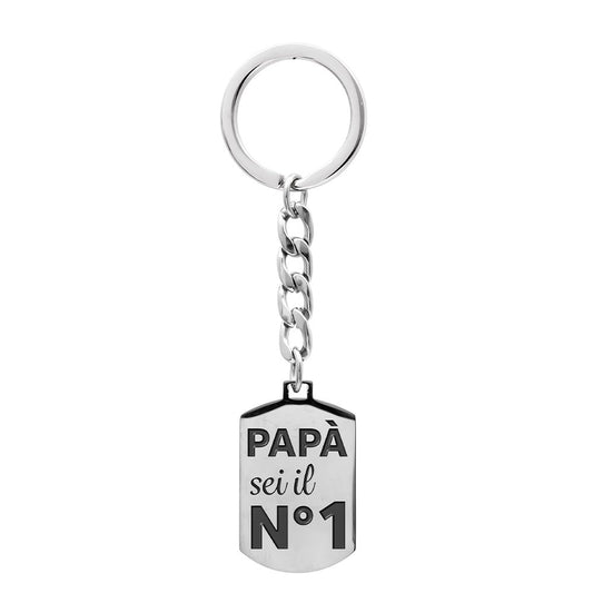 Portachiavi FOR YOU Jewels - Life is Papà – PAPÀ SEI IL N 1