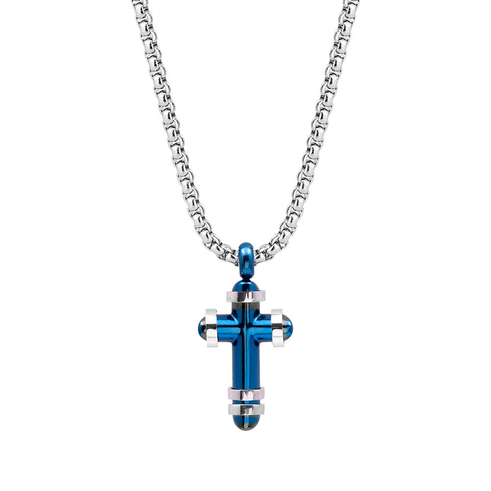 Collana FOR YOU Jewels - MAN STEEL – Croce Blu