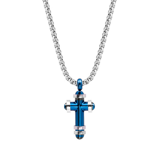 Collana FOR YOU Jewels - MAN STEEL – Croce Blu