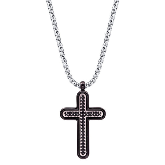 Collana FOR YOU Jewels - MAN STEEL – Croce Black