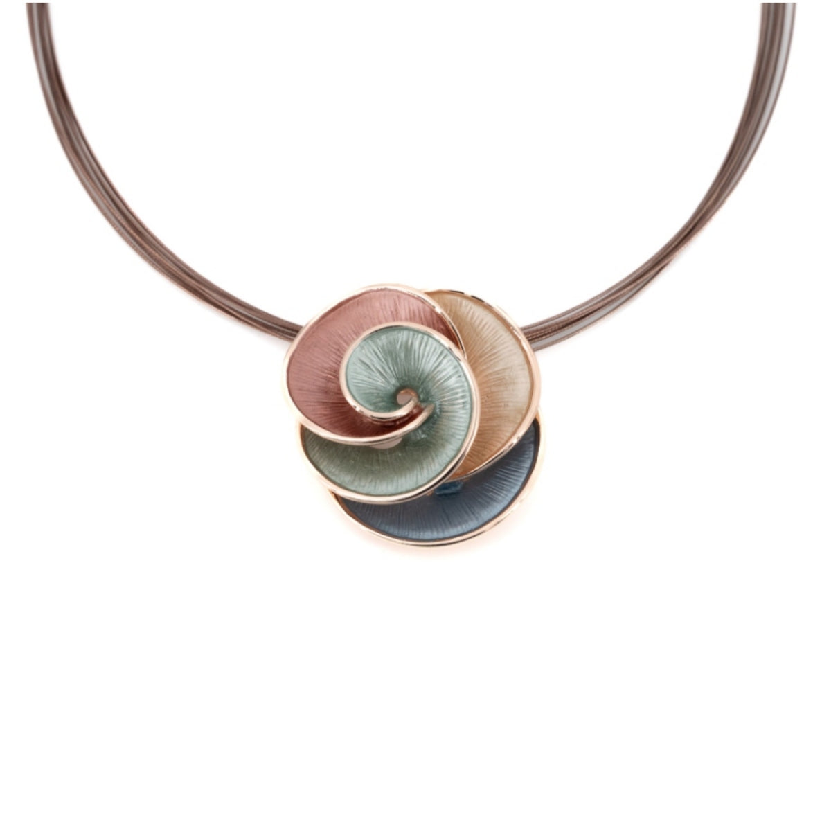 Collana fili corta con fiore - KLK Gioielli