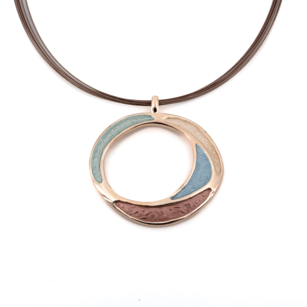 Collana fili corta con cerchio mezzelune - KLK Gioielli