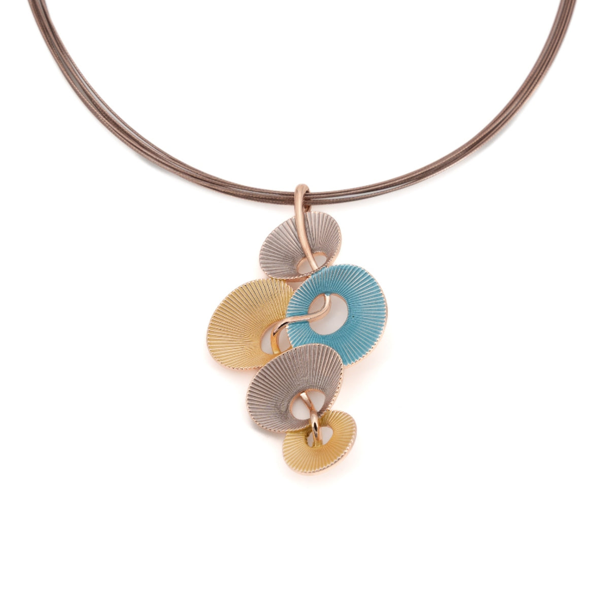 Collana fili corta con cinque conchiglie - KLK Gioielli