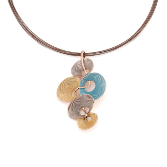 Collana fili corta con cinque conchiglie - KLK Gioielli
